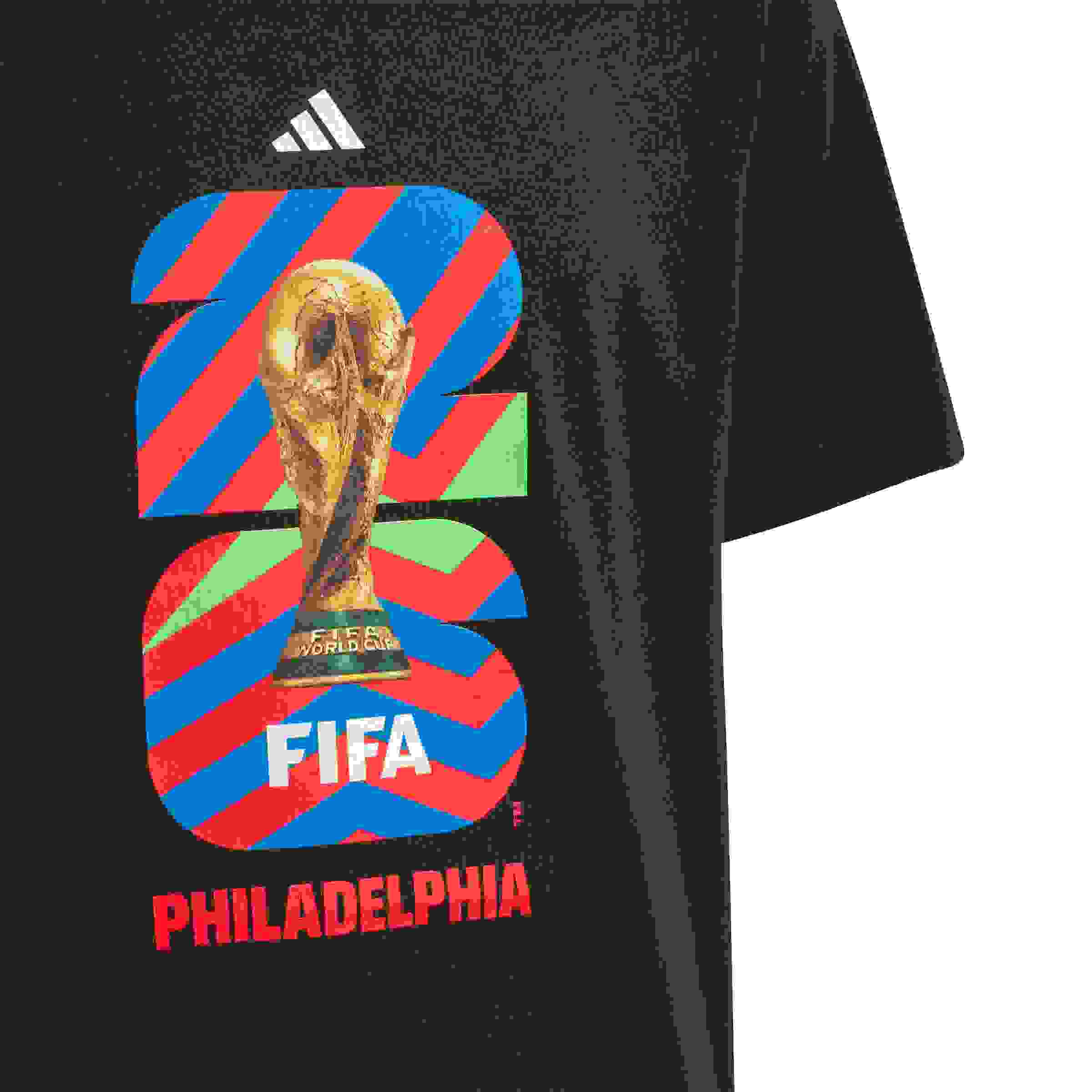 adidas FIFA World Cup 26 Host City Philadelphia Big Kids' Black Graphic T-Shirt